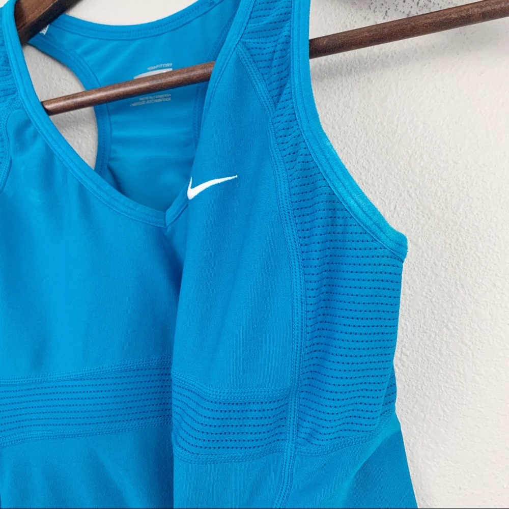 Nike Fit Dry Blue Mesh Racerback Tank Top - Picture 6 of 10